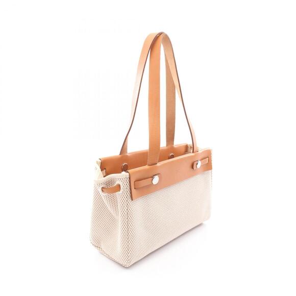 Hermes Herbag Cabas PM Tote Bag Handbag Canvas Leather Toile H Vache Hunter W... - Picture 2 of 15